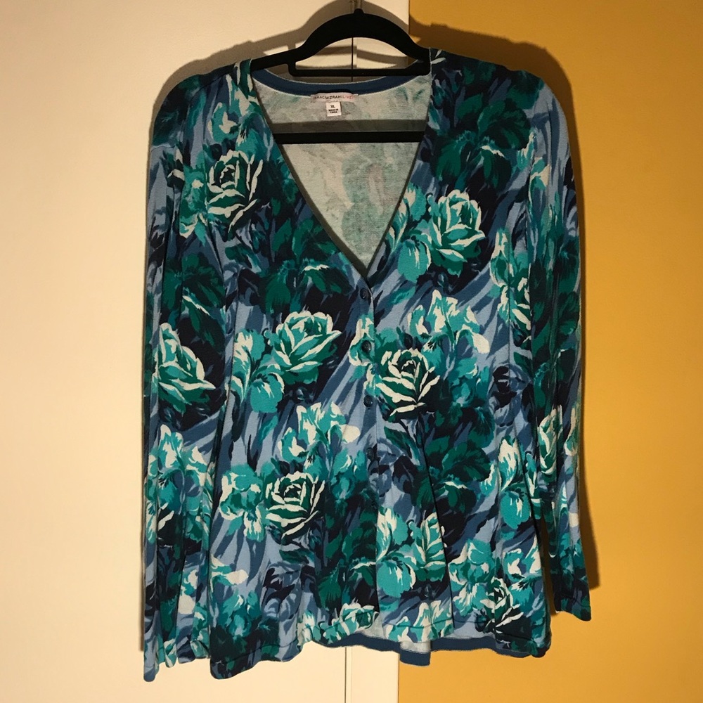 Isaac Mizrahi Live! Button up Cardigan, XL